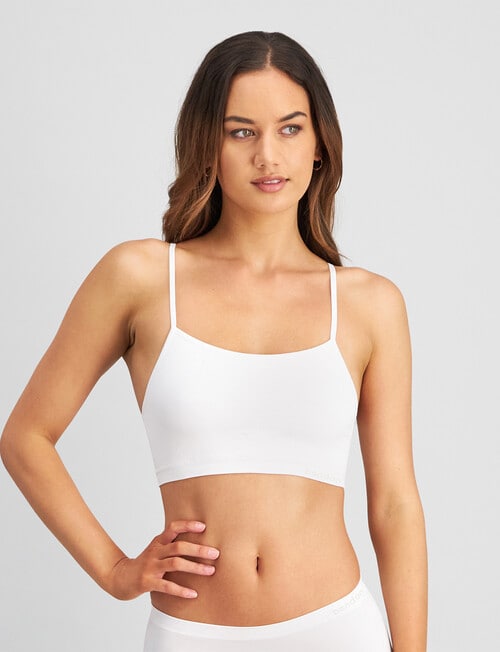 Bendon Simply Seamless Crop Top Bra, White product photo