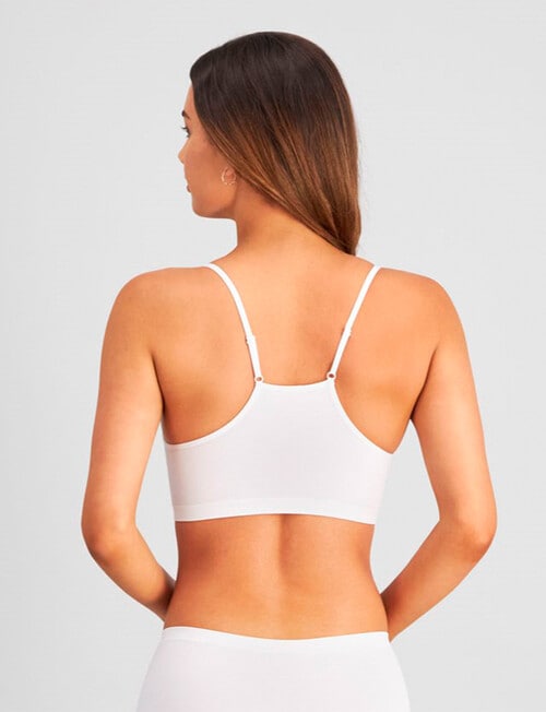 Bendon Simply Seamless Crop Top Bra, White product photo View 02 L