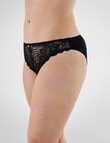 Bendon Embrace Floral Lace Bikini Brief, Black product photo View 03 S
