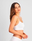Bendon Simply Seamless Crop Top Bra, White product photo View 03 S