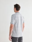 Chisel Multi Stripe Short Sleeve Polo Shirt, Light Grey product photo View 02 S