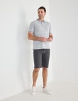 Chisel Multi Stripe Short Sleeve Polo Shirt, Light Grey product photo View 03 S