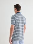 Chisel Small Stripe Short Sleeve Polo Shirt, Petrol product photo View 02 S