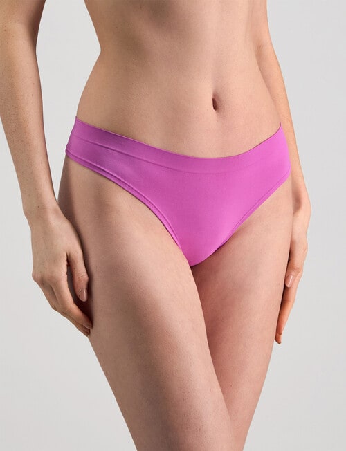 Bendon Seamless Soft Thong Brief, Radiant Orchid product photo View 02 L