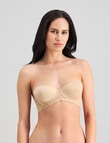 Bendon Bare Lace Back Strapless Bra, Latte, B-E product photo
