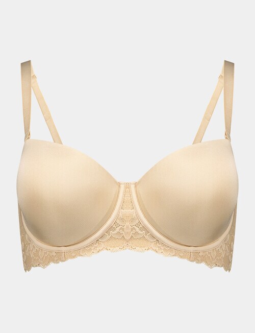 Bendon Bare Lace Back Strapless Bra, Latte, B-E product photo View 05 L