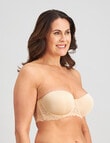 Bendon Bare Lace Back Strapless Bra, Latte, B-E product photo View 04 S