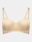 Bendon Bare Lace Back Strapless Bra, Latte, B-E product photo View 05 S