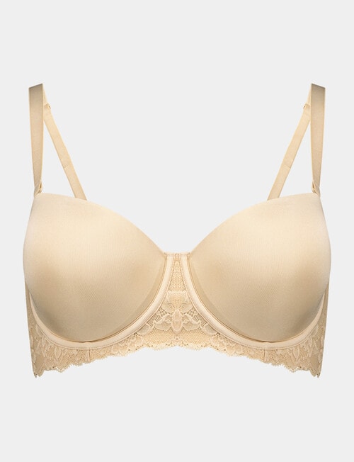 Bendon Bare Lace Back Strapless Bra, Latte, B-E product photo View 05 L