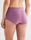 Lyric Lisa Cotton Lace Trim Full Brief, Violet product photo View 02 S