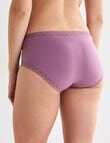 Lyric Lisa Cotton Lace Trim Boyleg, Violet product photo View 02 S