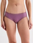 Lyric Lisa Cotton Lace Trim Bikini Brief, Violet product photo