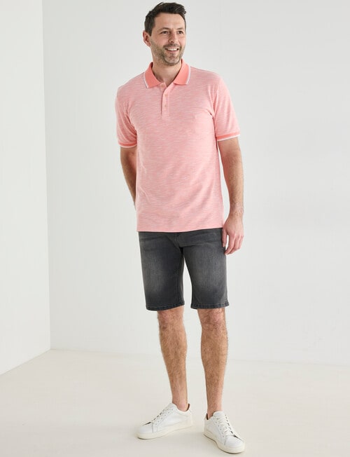 Chisel Tipped Polo Shirt, Peach product photo View 03 L