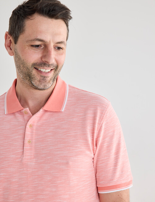 Chisel Tipped Polo Shirt, Peach product photo View 04 L