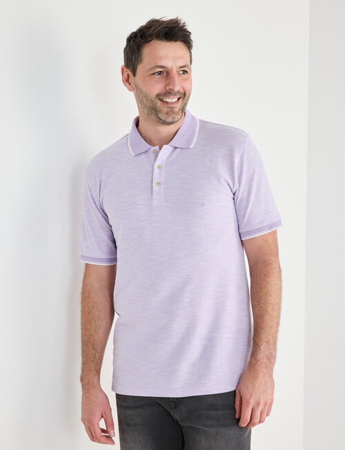 Chisel Tipped Polo Shirt, Mauve product photo View 04 L
