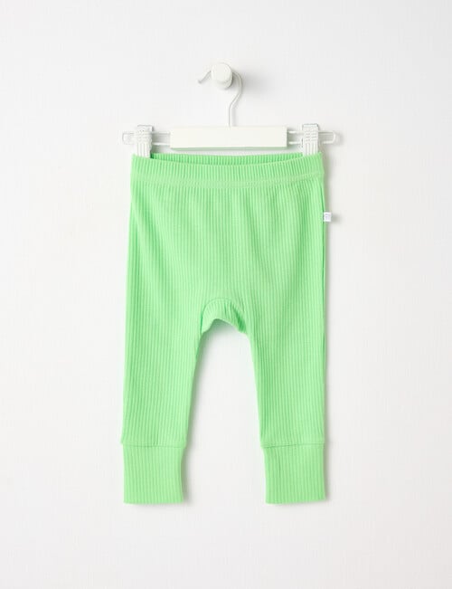 Teeny Weeny Rib Pant, Chlorophyll Green product photo