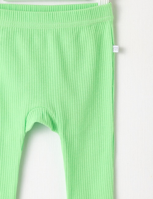Teeny Weeny Rib Pant, Chlorophyll Green product photo View 02 L