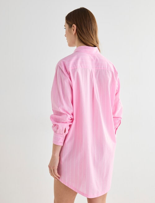 Mineral Sleep Stripe Nightshirt, Pink product photo View 02 L