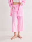 Mineral Sleep Stripe Crop Pant, Pink product photo