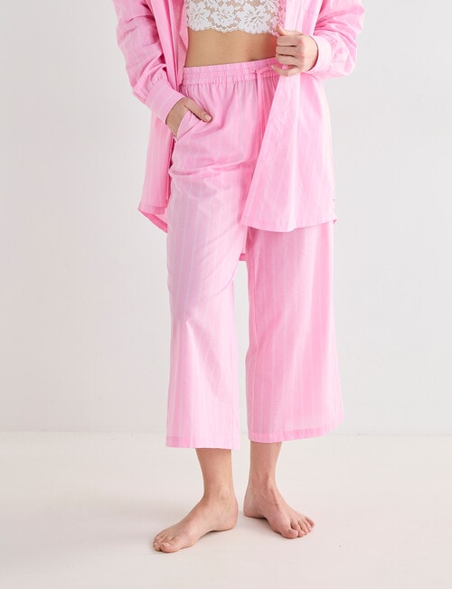 Mineral Sleep Stripe Crop Pant, Pink product photo