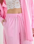 Mineral Sleep Stripe Crop Pant, Pink product photo View 06 S