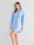 Mineral Sleep Stripe Nightshirt, Blue product photo View 08 S