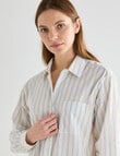 Mineral Sleep Stripe Nightshirt, Lemon product photo View 04 S