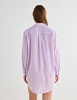 Mineral Sleep Stripe Nightshirt, Lilac product photo View 02 S