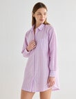 Mineral Sleep Stripe Nightshirt, Lilac product photo View 03 S