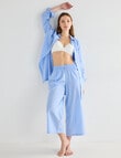 Mineral Sleep Stripe Crop Pant, Blue product photo