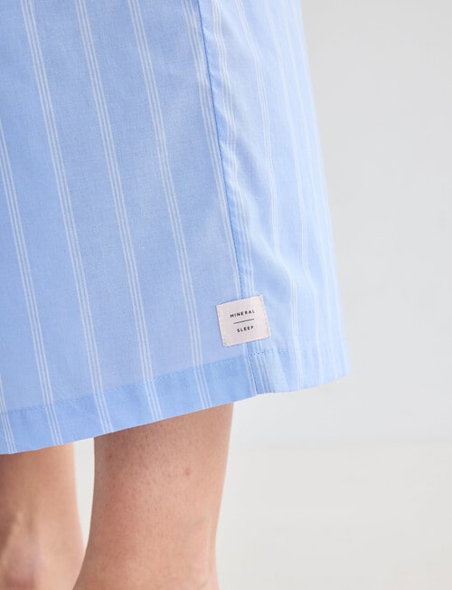 Mineral Sleep Stripe Crop Pant, Blue product photo View 05 L