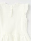 Little Bundle Flower Knit Dress & Bloomer Set, 2-Piece, White product photo View 02 S