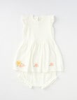 Little Bundle Flower Knit Dress & Bloomer Set, 2-Piece, White product photo View 03 S