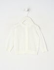 Teeny Weeny All Dressed Up Sheer Cardigan, Ivory product photo
