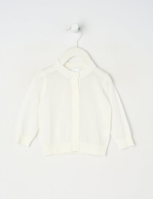 Teeny Weeny All Dressed Up Sheer Cardigan, Ivory product photo