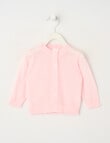 Teeny Weeny All Dressed Up Sheer Cardigan, Powder Puff Pink product photo