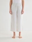 Mineral Sleep Stripe Crop Pant, Lemon product photo View 03 S