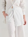 Mineral Sleep Stripe Crop Pant, Lemon product photo View 04 S