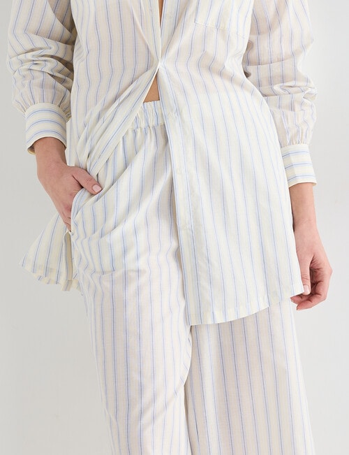 Mineral Sleep Stripe Crop Pant, Lemon product photo View 04 L