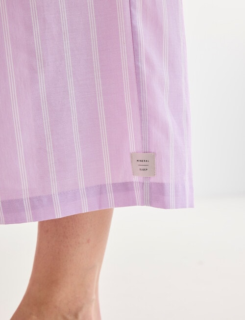 Mineral Sleep Stripe Crop Pant, Lilac product photo View 05 L