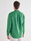 Gasoline Linen Long Sleeve Shirt, Green product photo View 02 S