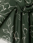 Boston + Bailey Printed Viscose Floral Scarf, Olive & Natural product photo View 02 S