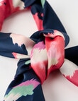 Boston + Bailey Square Satin Floral Scarf, Navy product photo View 03 S