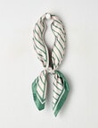 Boston + Bailey Square Satin Stripe Scarf, Olive & Pink product photo