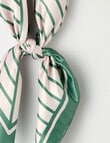 Boston + Bailey Square Satin Stripe Scarf, Olive & Pink product photo View 02 S