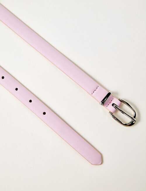 Boston + Bailey Mock Croc Skinny Belts, 2-Pack, Pink & Black product photo View 03 L