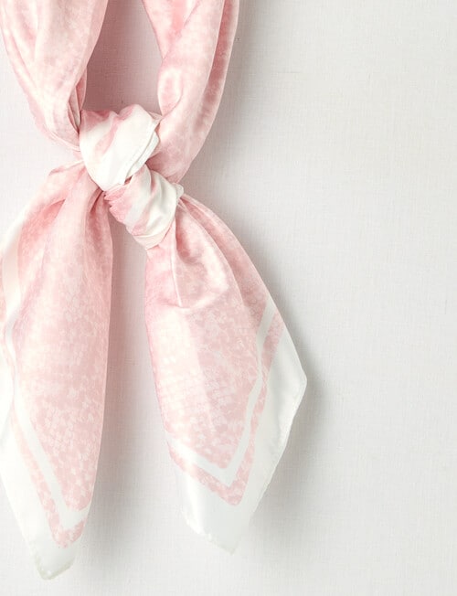 Boston + Bailey Square Satin Animal Print Scarf, Pink product photo View 02 L