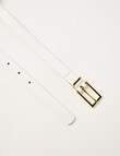 Boston + Bailey Slim Buckle Belt, White product photo View 02 S