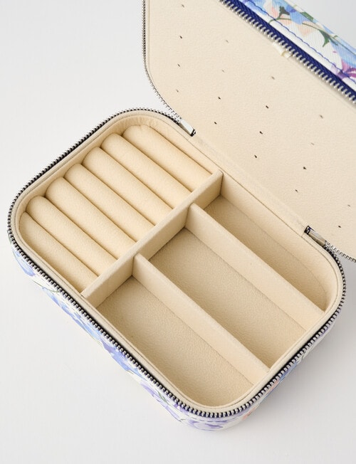 Boston + Bailey Large Floral Jewellery Box, Blue & Green product photo View 03 L