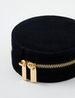 Boston + Bailey Velvet Round Jewellery Box, Black product photo View 03 S